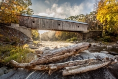 Fall Morning at Downers Covered Bridge 10/13/17 - Perkinsville, VT